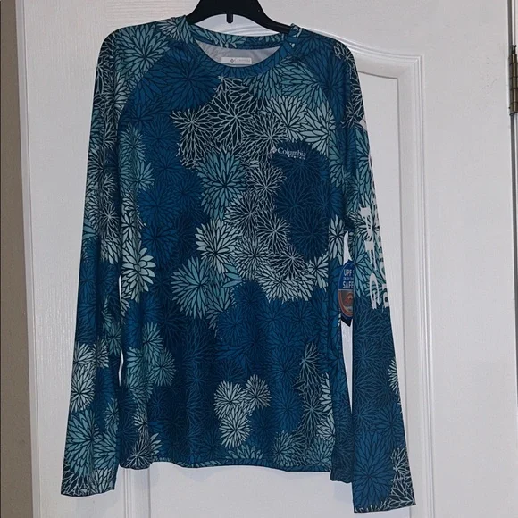 Columbia Women's Blue Patterned Sweatshirt - Picture 1 of 2